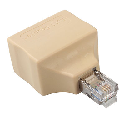 Male To Female RJ11 Telephone Adapter Hub Splitter With Shield